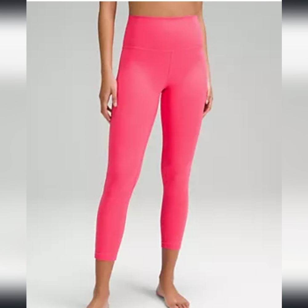 Like new Lululemon Align high rise leggings 25 inch lip gloss pink size 6